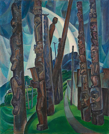 Kitwancool, painting by Emily Carr